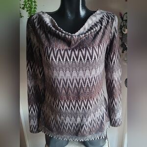 Nicole Benisti Signature Collection Zigzag Patterned Top